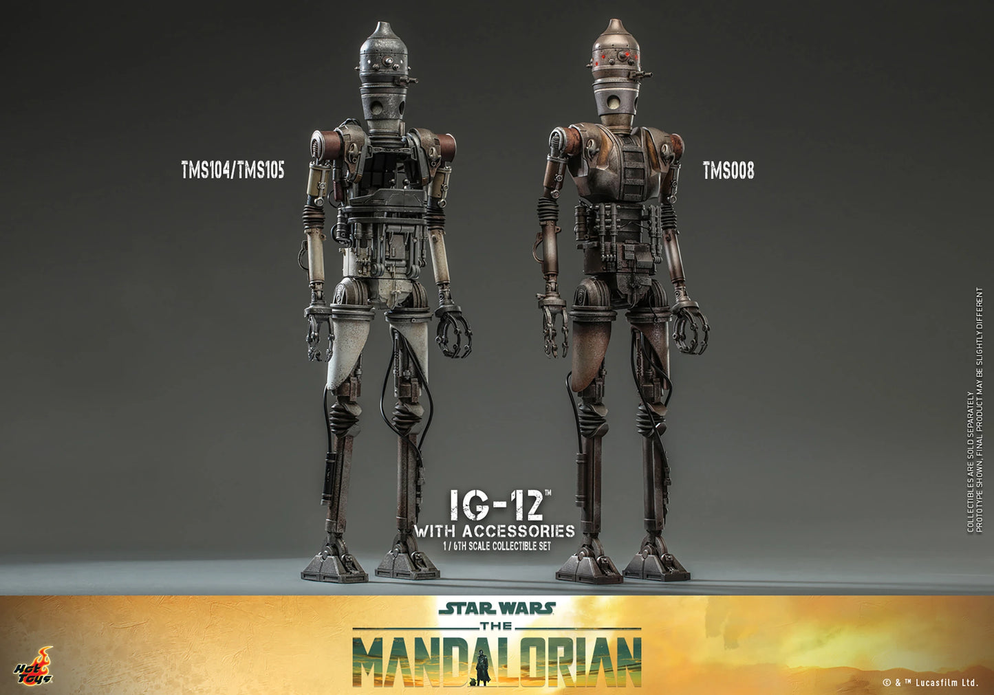 *Pre-Order* IG-12 & Grogu (With Accessories Edition) Star Wars: The Mandalorian 1:6 Hot Toys Figure Set