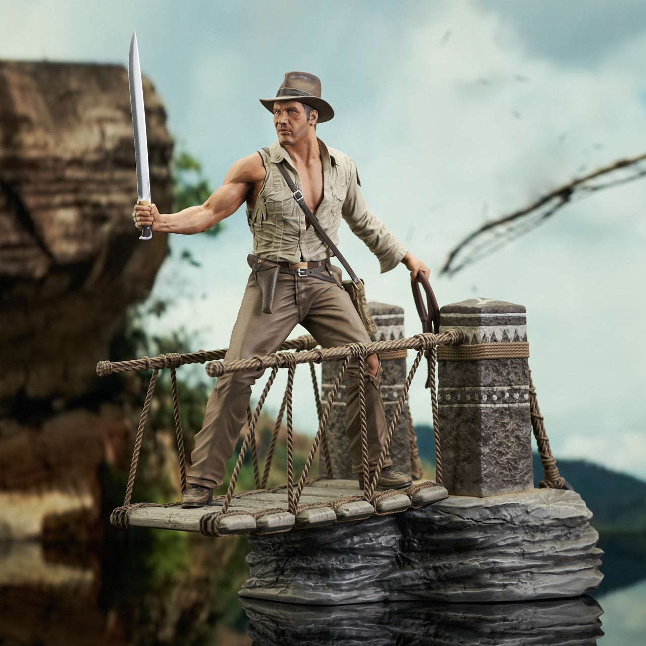 Indiana Jones "Bridge Escape" Gallery Statue by Diamond Comics