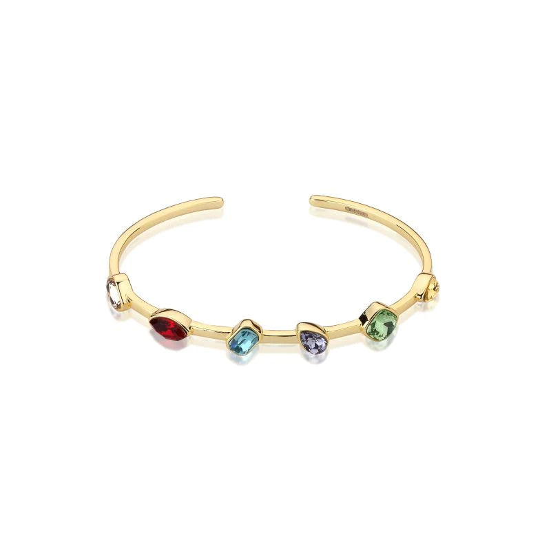 Load image into Gallery viewer, Infinity Stones (Marvel Avengers) Gold Plated Crystal Bangle Bracelet
