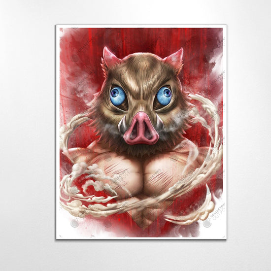 Load image into Gallery viewer, Inosuke &amp;quot;Beast Breathing&amp;quot; (Demon Slayer) Legacy Portrait Art Print
