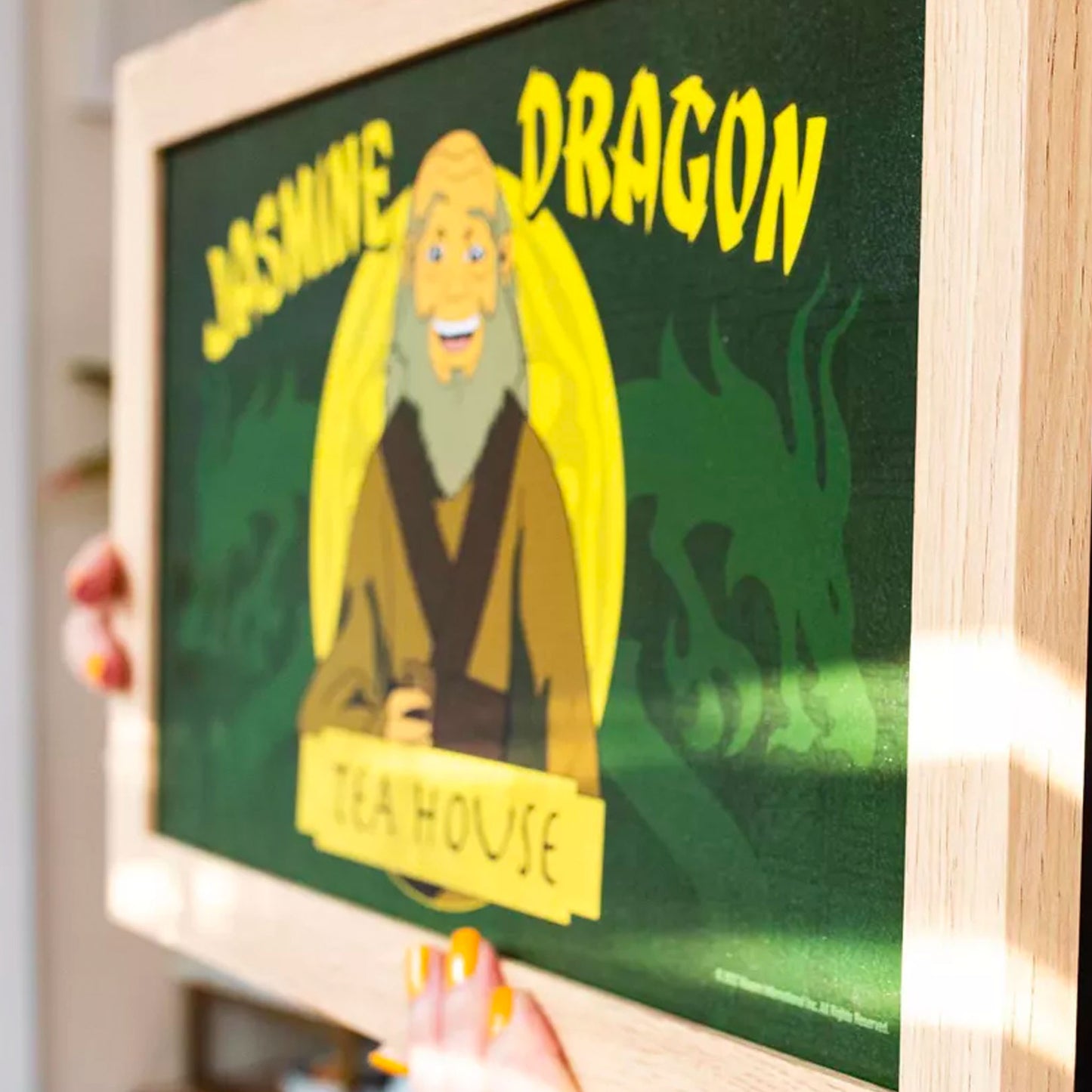 Load image into Gallery viewer, Iroh (Avatar: The Last Airbender) Jasmine Dragon Tea House Wall Sign
