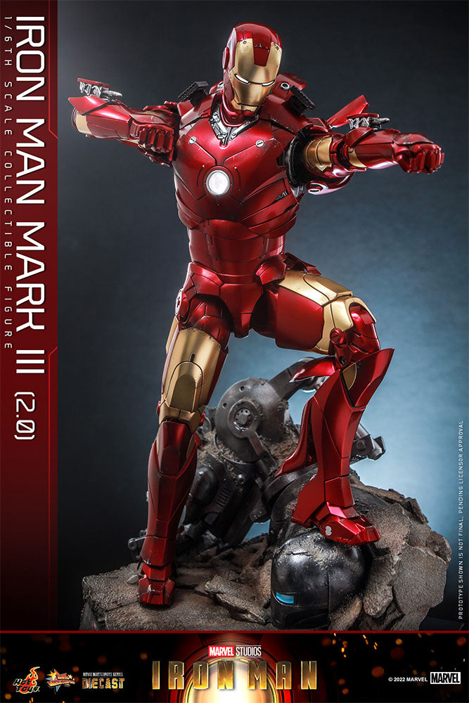 Load image into Gallery viewer, *Pre-Order* Iron Man Mark III (2.0) Collector Edition Marvel 1:6 Diecast Figure by Hot Toys
