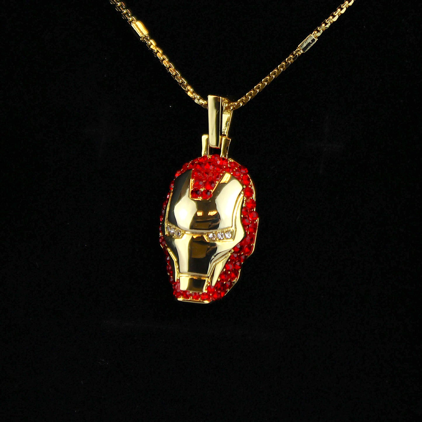 Iron Man (Marvel) Gold Plated Crystal Necklace
