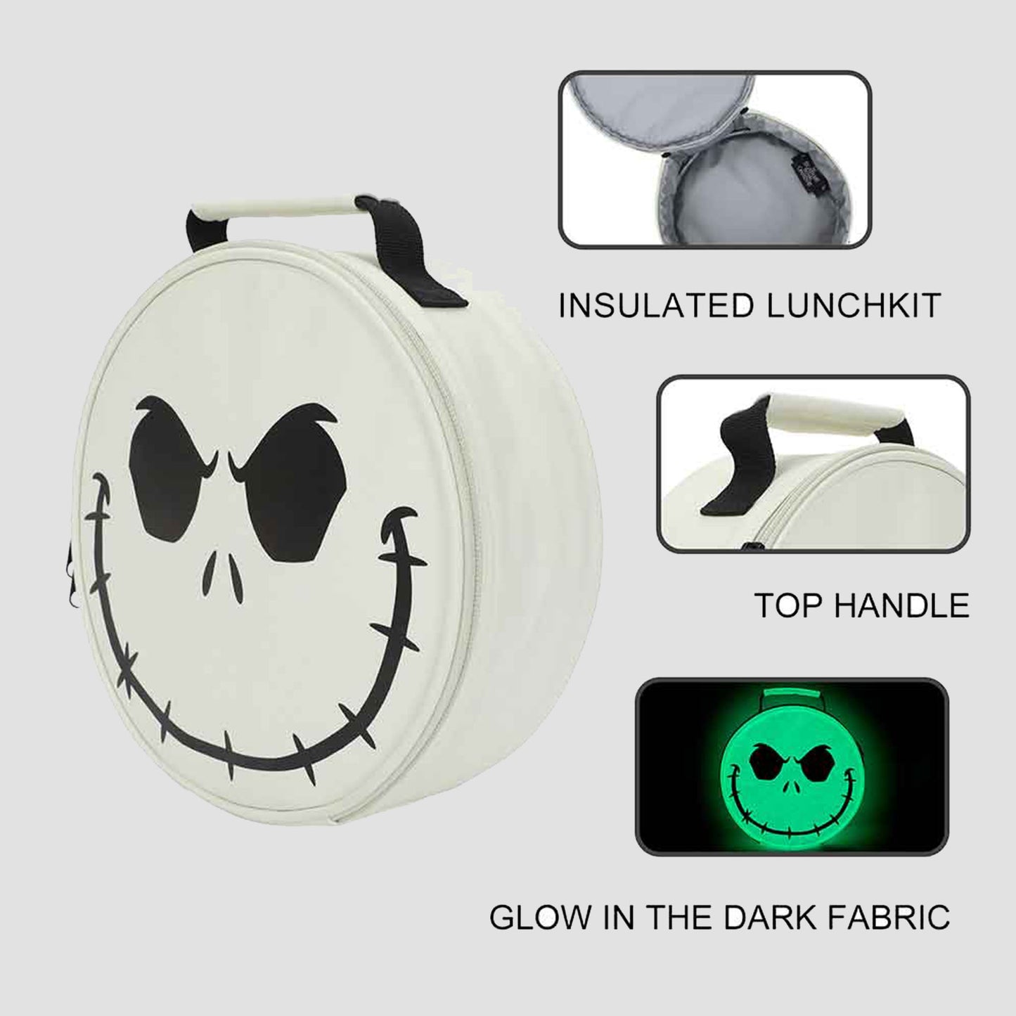 Load image into Gallery viewer, Jack Skellington (Nightmare Before Christmas) Disney Glow in the Dark Insulated Lunch Ba
