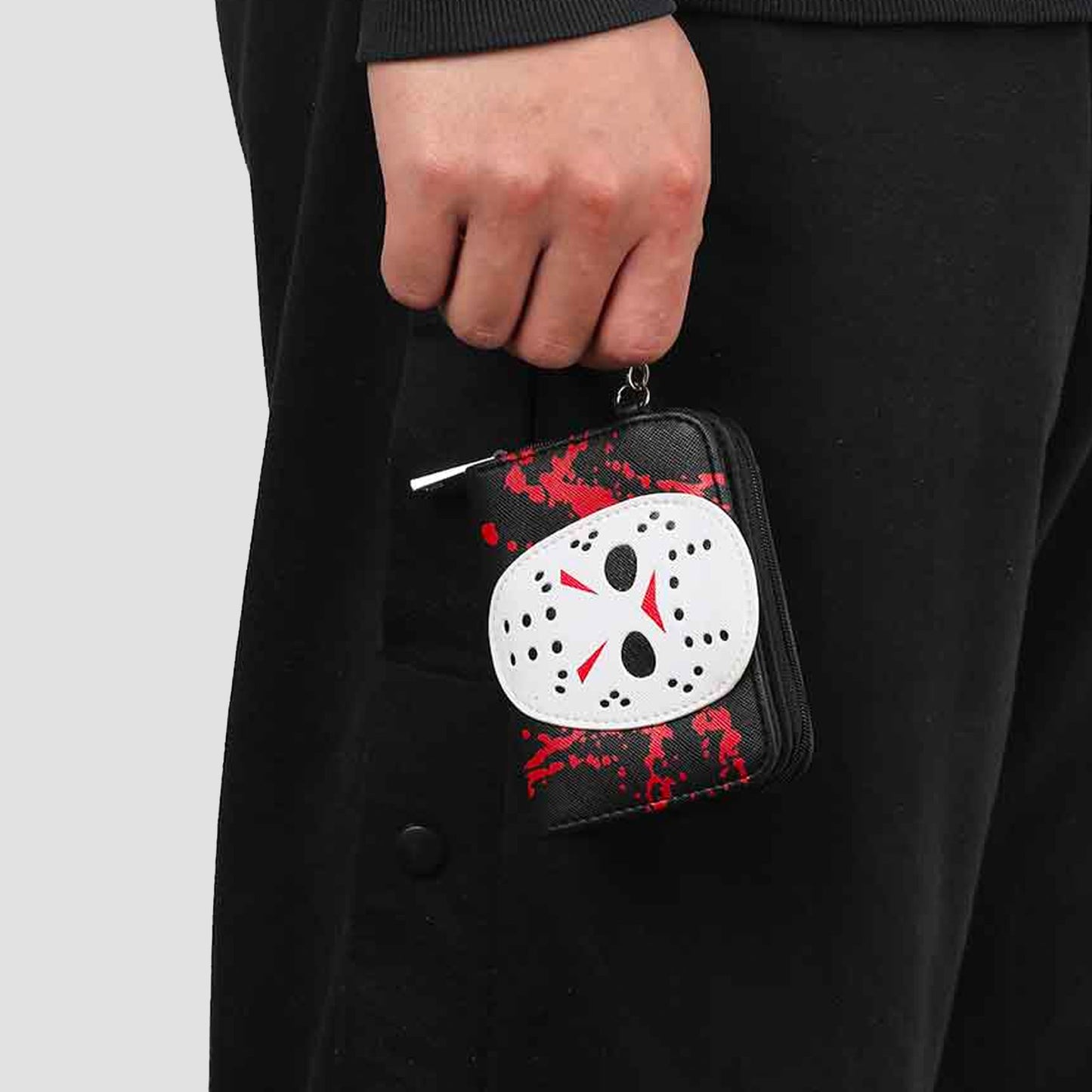 Load image into Gallery viewer, Jason (Friday the 13th) Mini Zip Around Wallet
