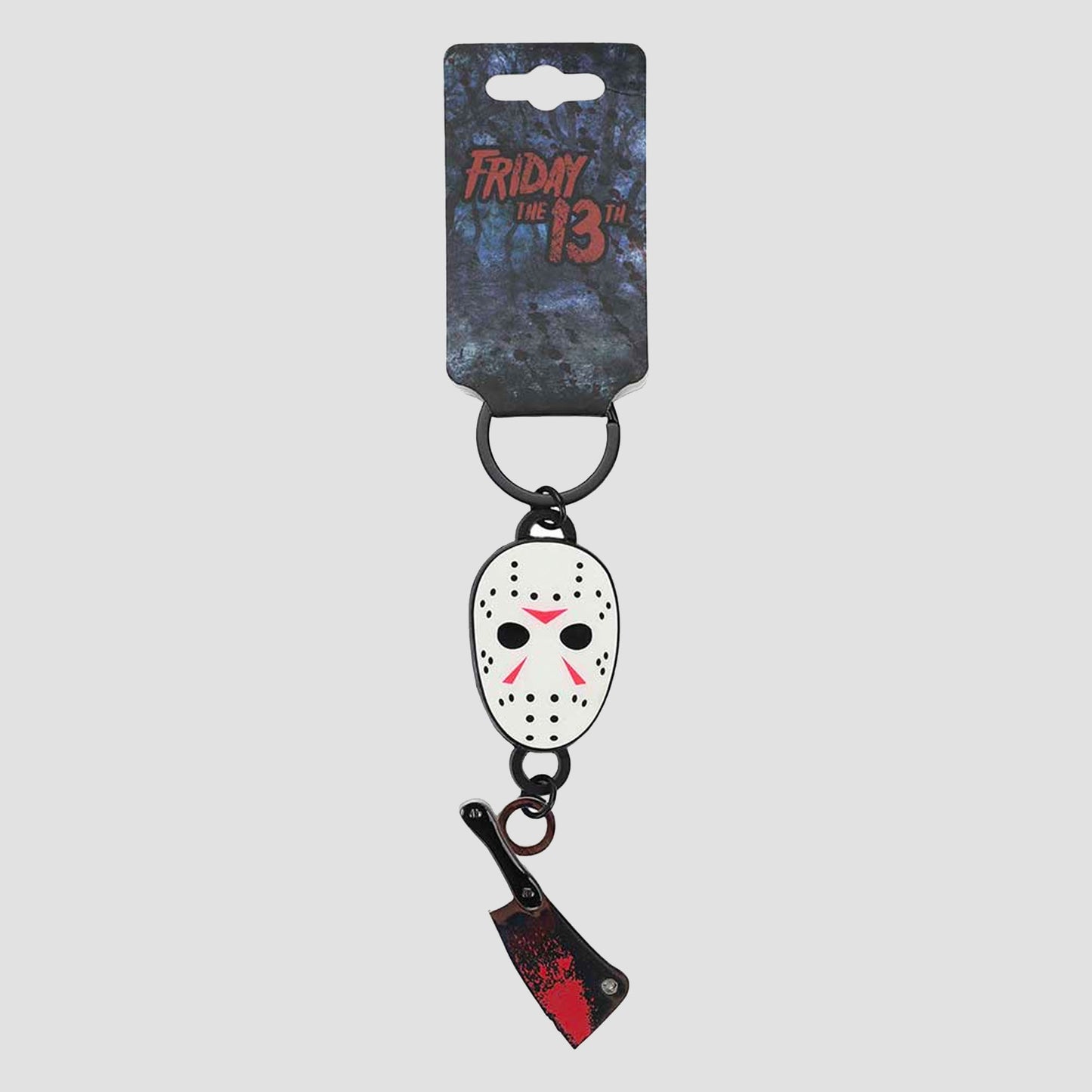 Jason Mask & Bloody Cleaver (Friday the 13th) Enamel Linking Keychain
