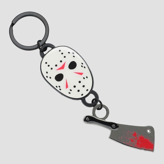 Jason Mask & Bloody Cleaver (Friday the 13th) Enamel Linking Keychain