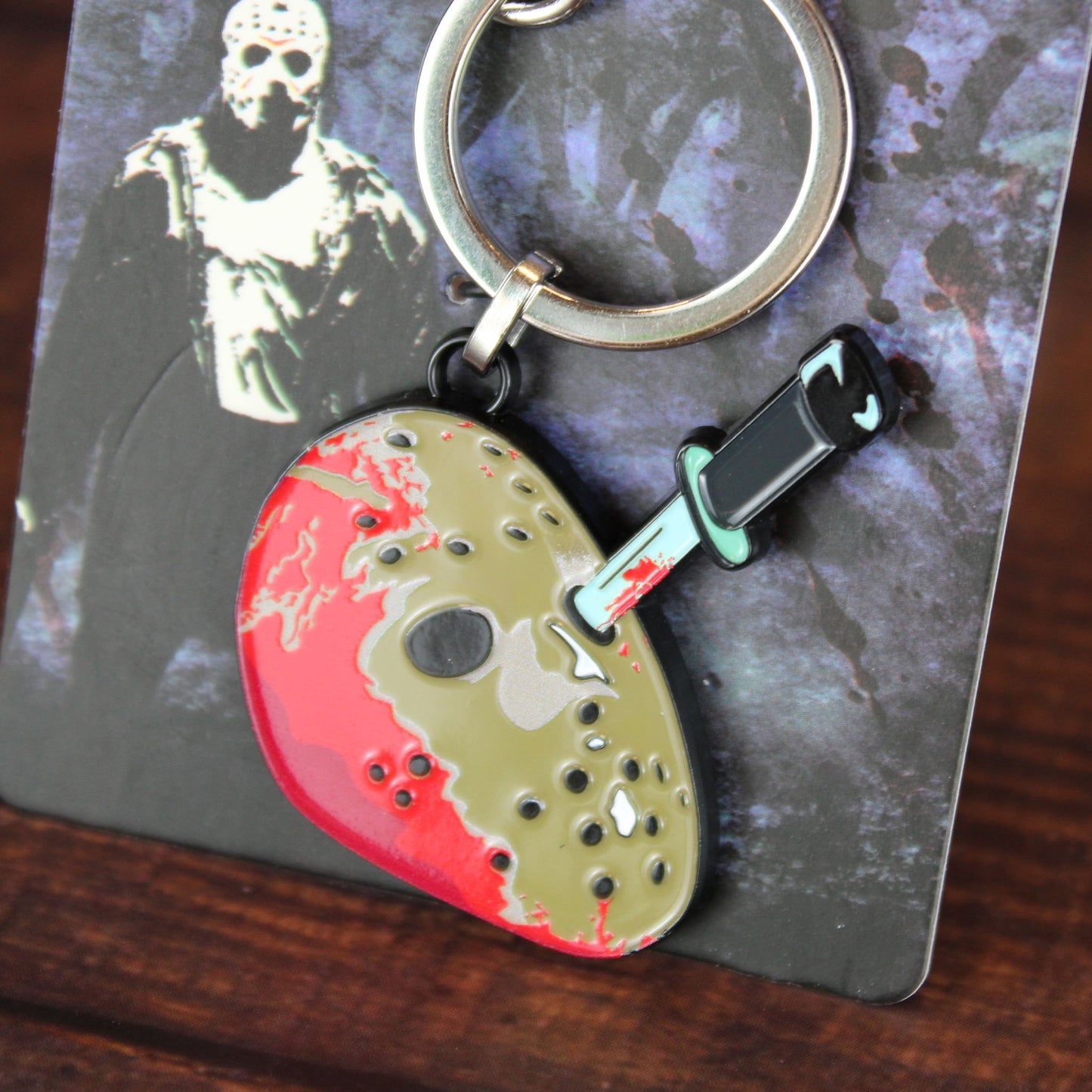 Jason Voorhees Knife in Mask (Friday the 13th) Enamel Keychain