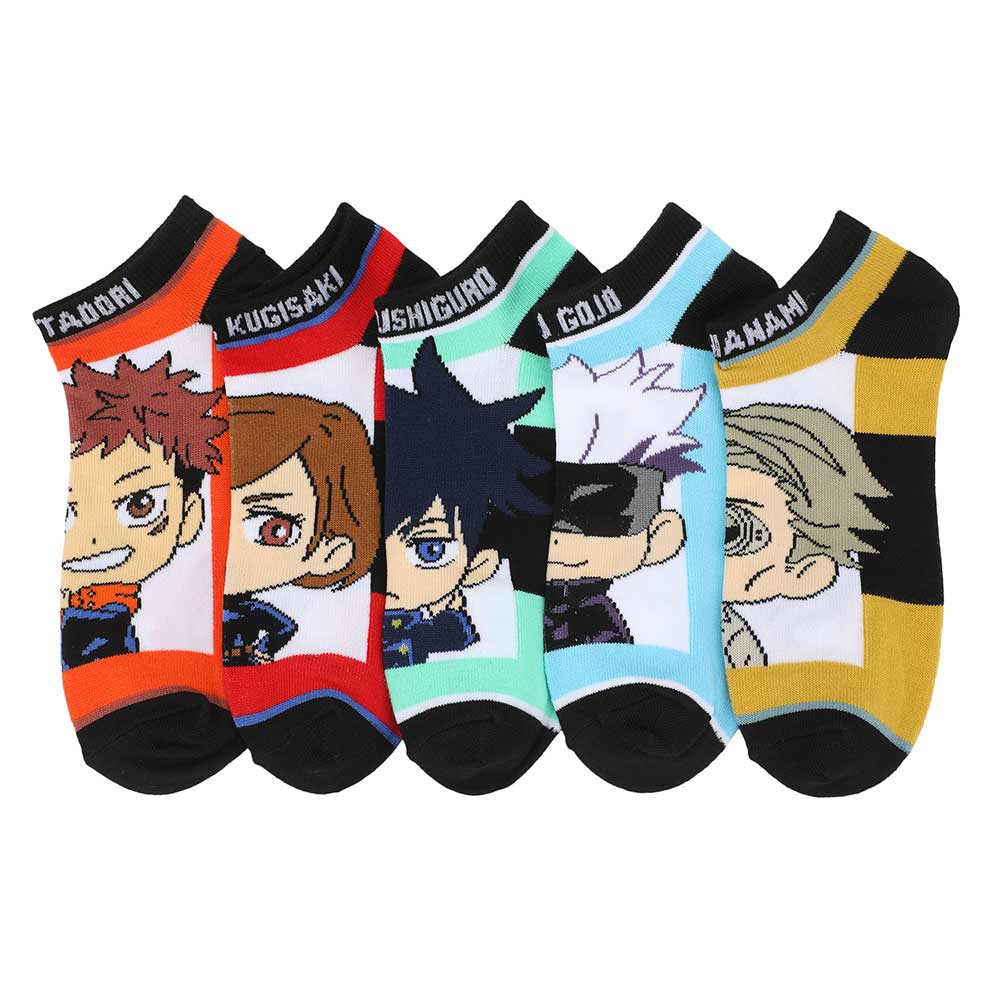 Jujutsu Kaisen Chibi Character Ankle Socks 5-Pack