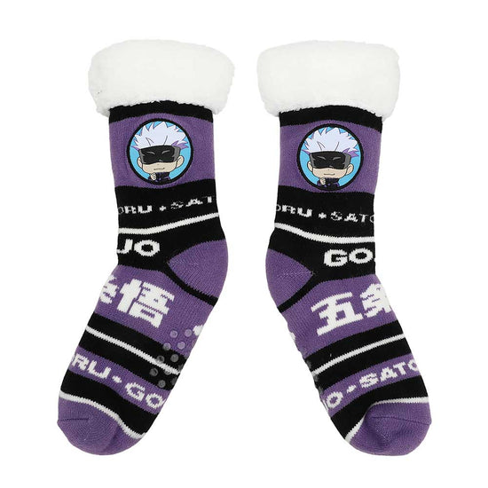 Jujutsu Kaisen Chibi Gojo Satoru Women's Sherpa Slipper Socks