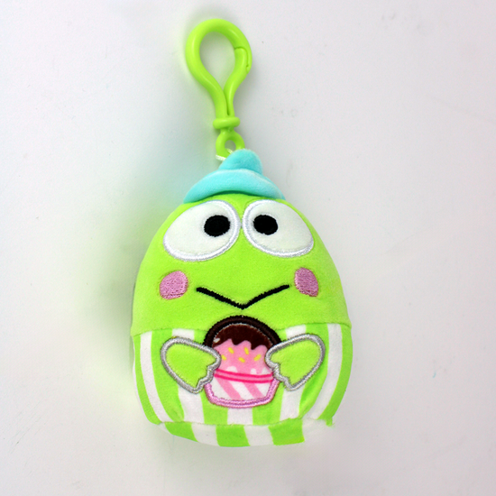 Keroppi with Sundae Sanrio Squishmallows Plush Keychain