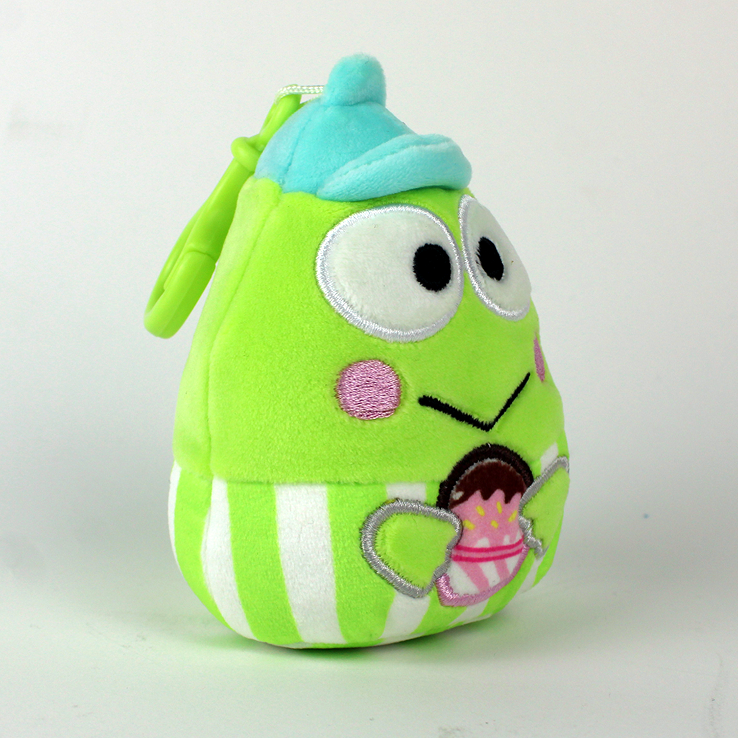 Keroppi with Sundae Sanrio Squishmallows Plush Keychain