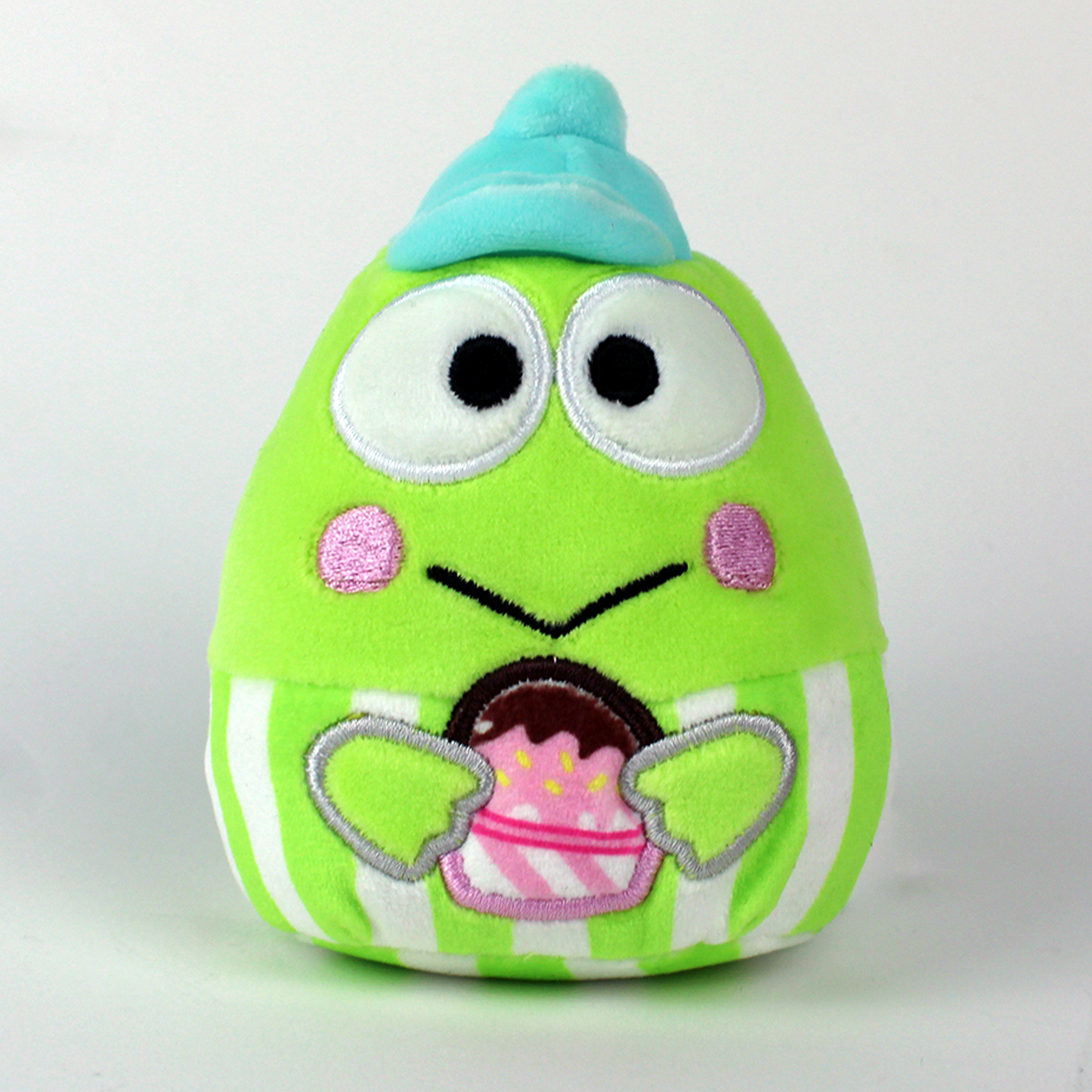 Keroppi with Sundae Sanrio Squishmallows Plush Keychain