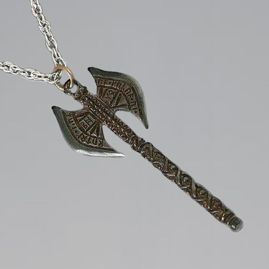 Dwarf Battle Axe Lord of the Rings Bronze Necklace