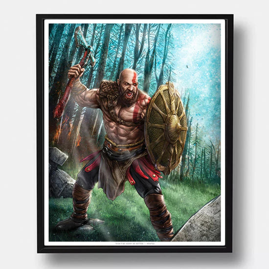 Kratos God of War Premium Art Print