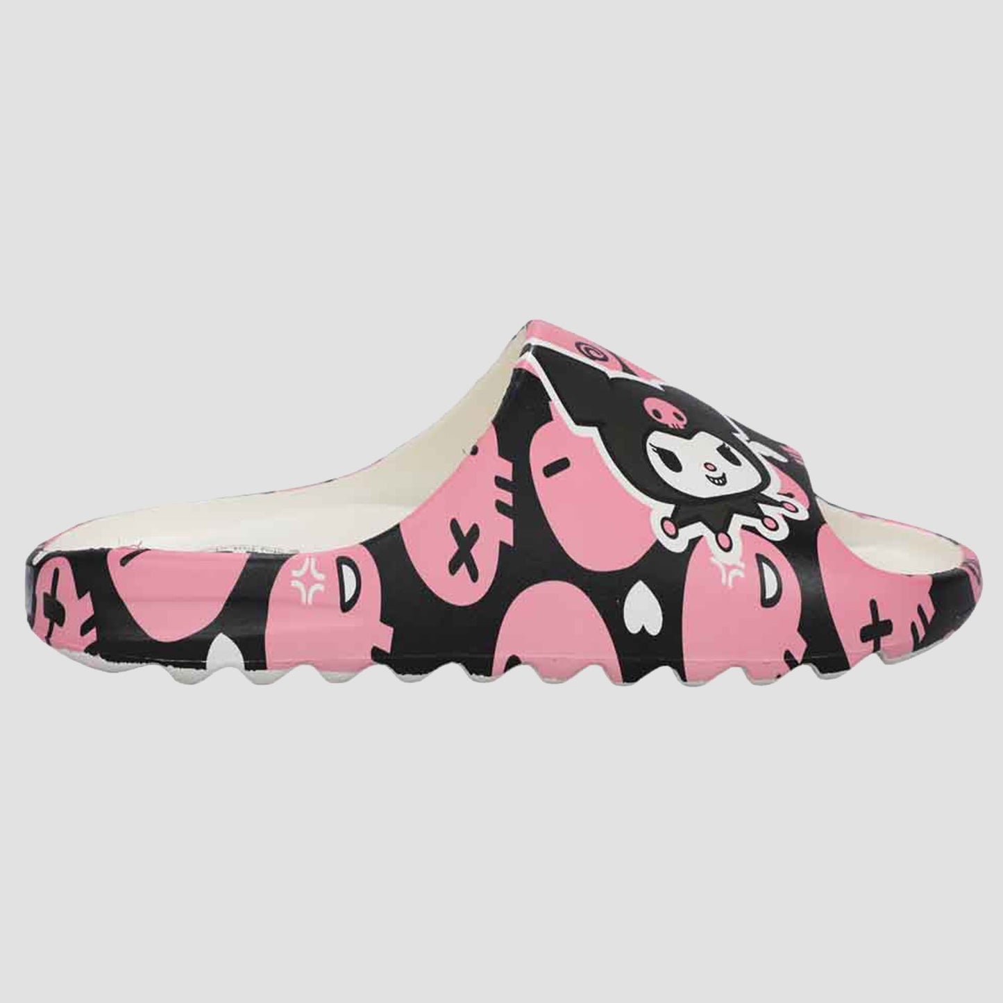 Kuromi (Hello Kitty and Friends) Sanrio All Over Print Unisex Athletic Slide Sandals