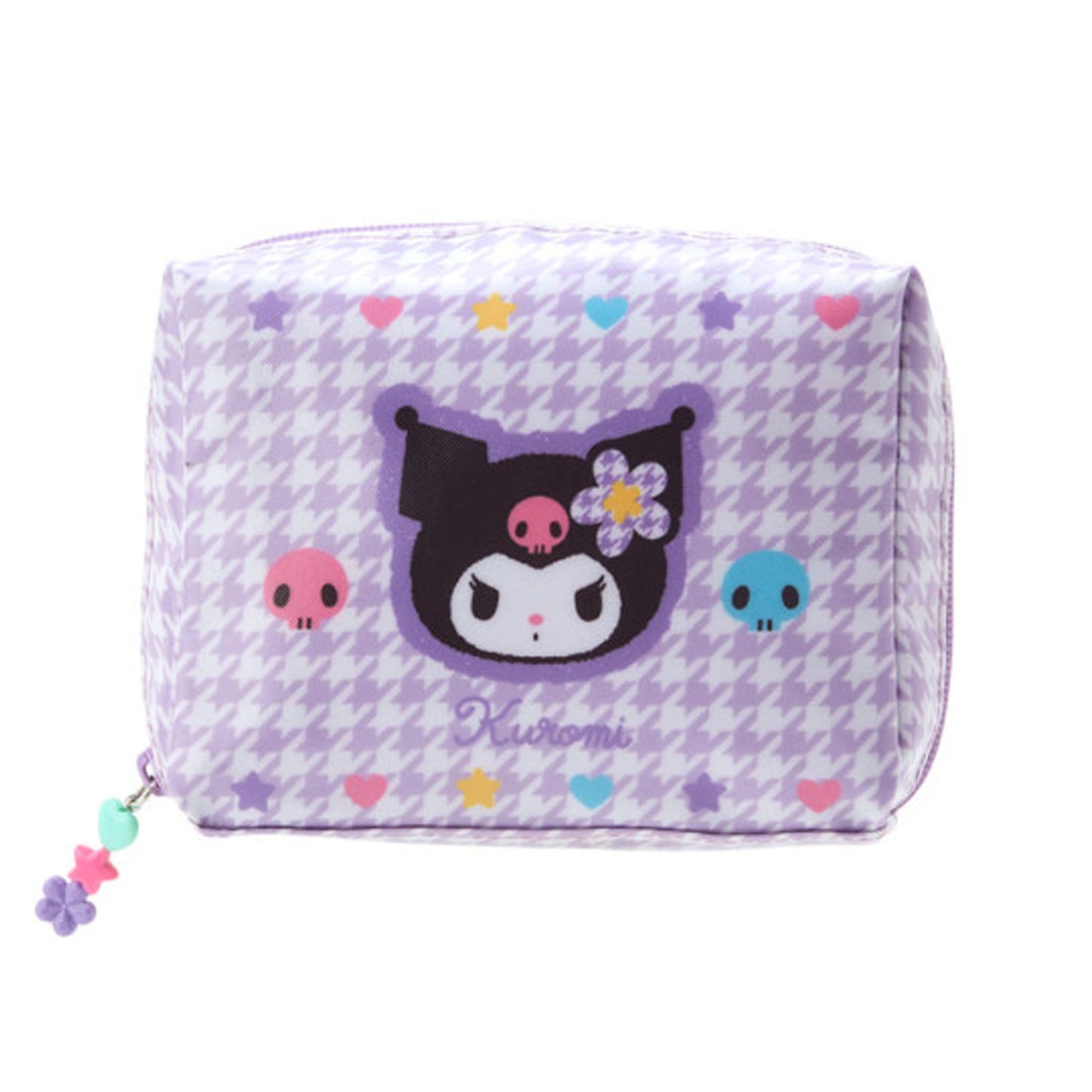 Kuromi Houndstooth Hello Kitty Travel Cosmetic Bag