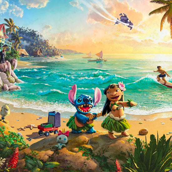 Lilo & Stitch (Disney) Thomas Kinkade Framed Art Print