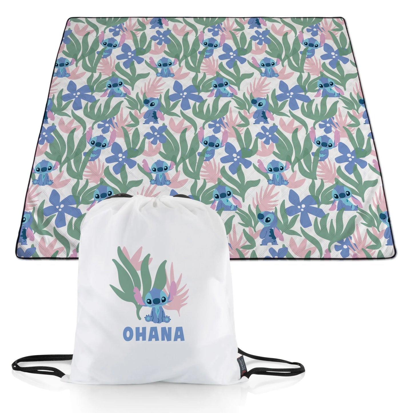 Lilo & Stitch "Ohana" Disney Picnic Blanket and Carrying Bag