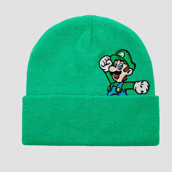 Luigi (Super Mario Bros.) Embroidered Cuff Beanie Hat