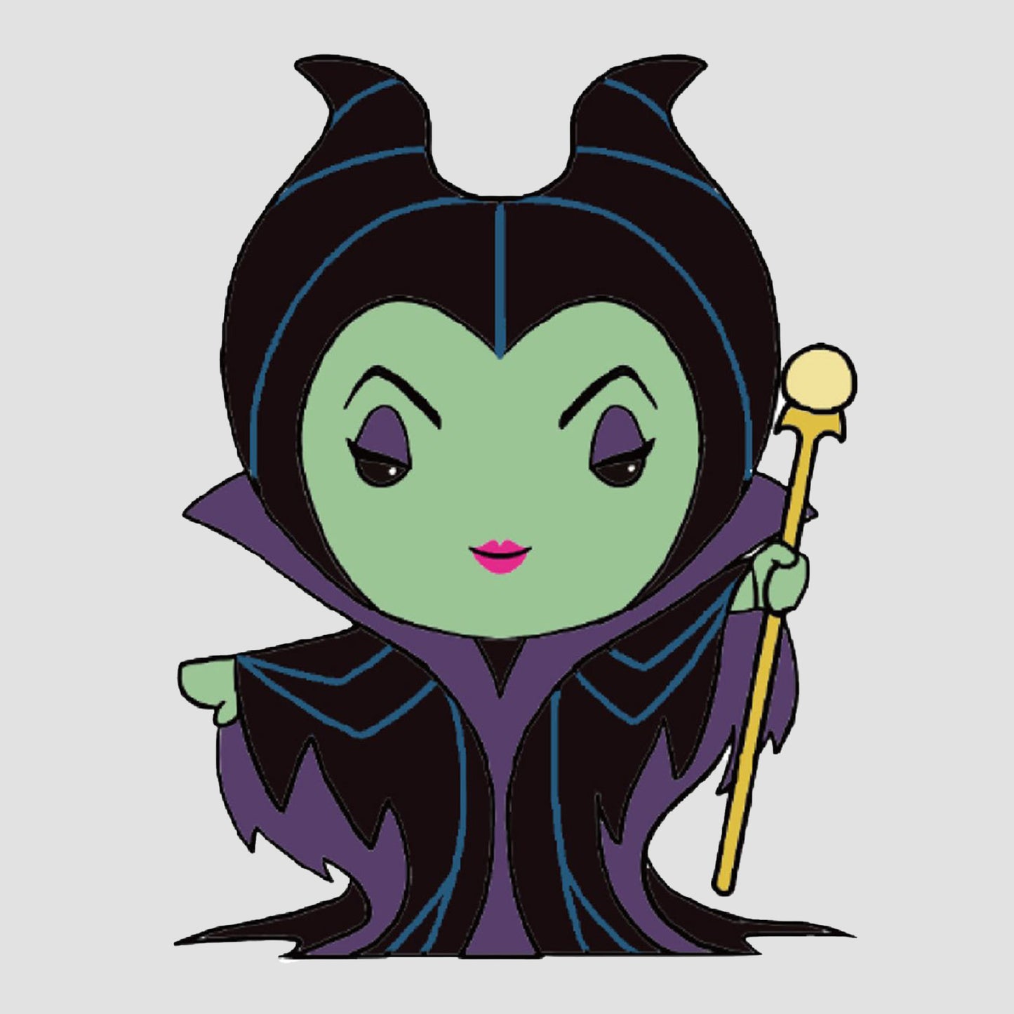Maleficent Face 8x8 Cartoon Villain Quilters and Craft Cotton Fabric Block  Panel | eBay
