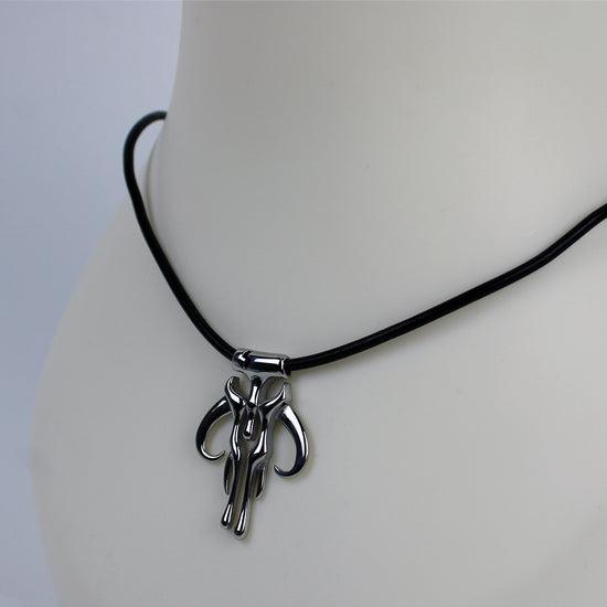 Mandalorian Mythosaur Leather Cord Necklace