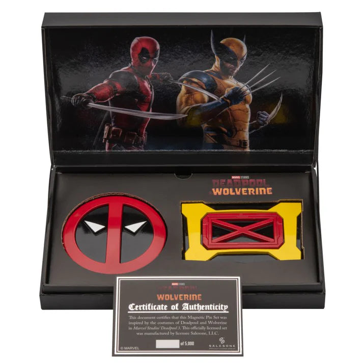 Marvel Deadpool & Wolverine Magnetic Belt Buckle Pin Set