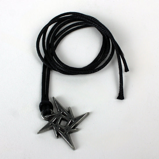 Metallica Ninja Star Pendant Corded Necklace