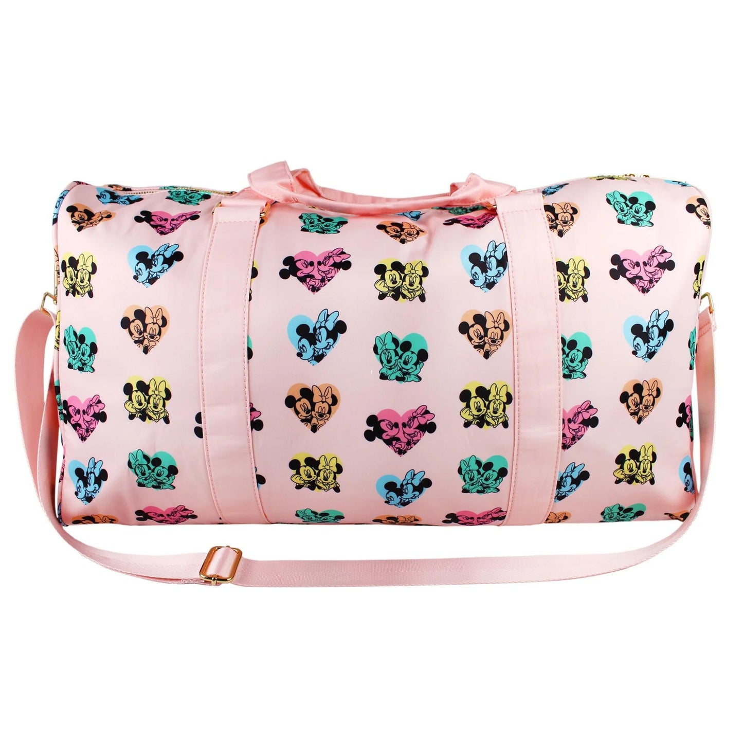 Load image into Gallery viewer, Mickey and Minnie Hearts (Disney) Travel Duffle Bag by Cakeworthy
