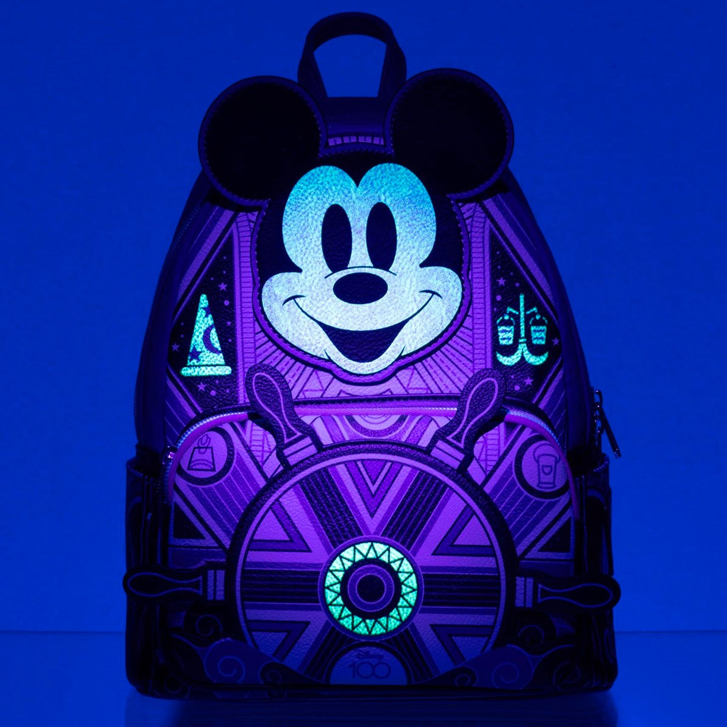 Mickey Mouse (Disney 100) Glow-in-the-Dark EE Exclusive Mini Backpack by Loungefly