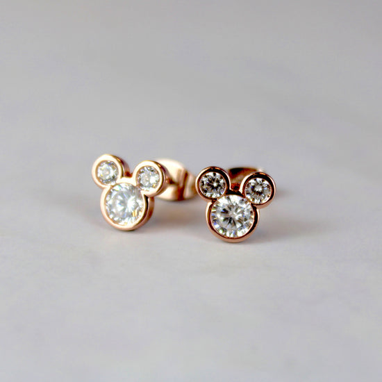 Mickey Mouse Head (Disney) Couture Crystal Stud Earrings