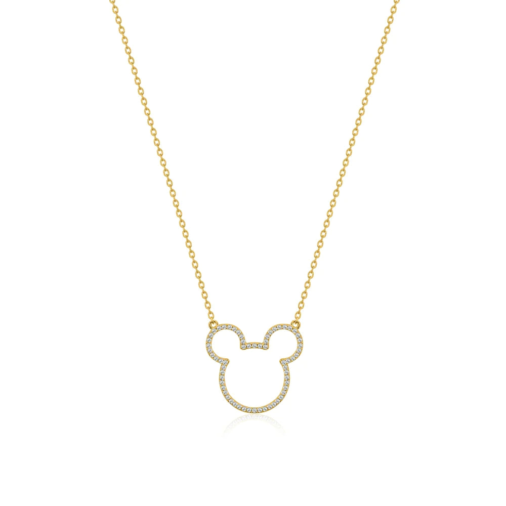 Mickey Mouse Crystal Outline Necklace