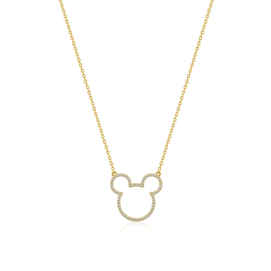 Mickey Mouse Crystal Outline Necklace