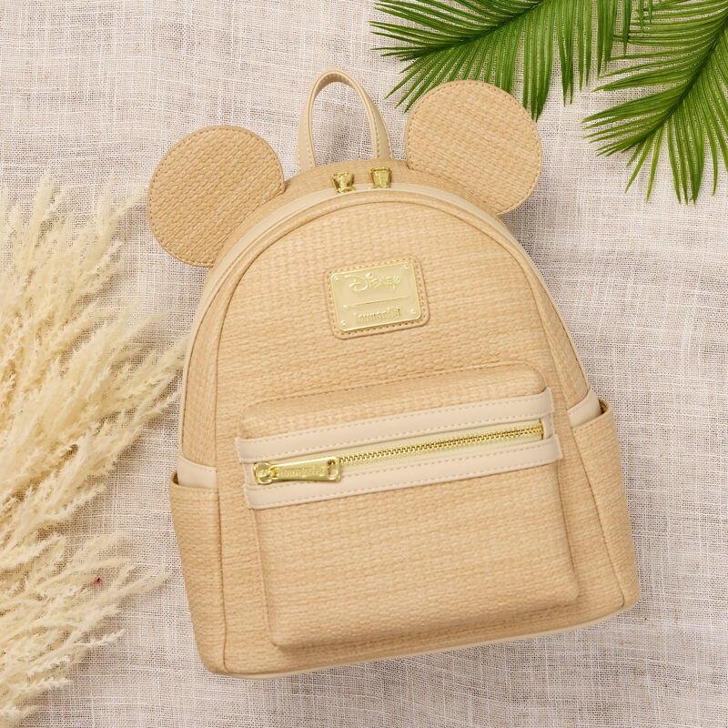 Mickey Mouse Woven Rattan Texture Mini Backpack by Loungefly