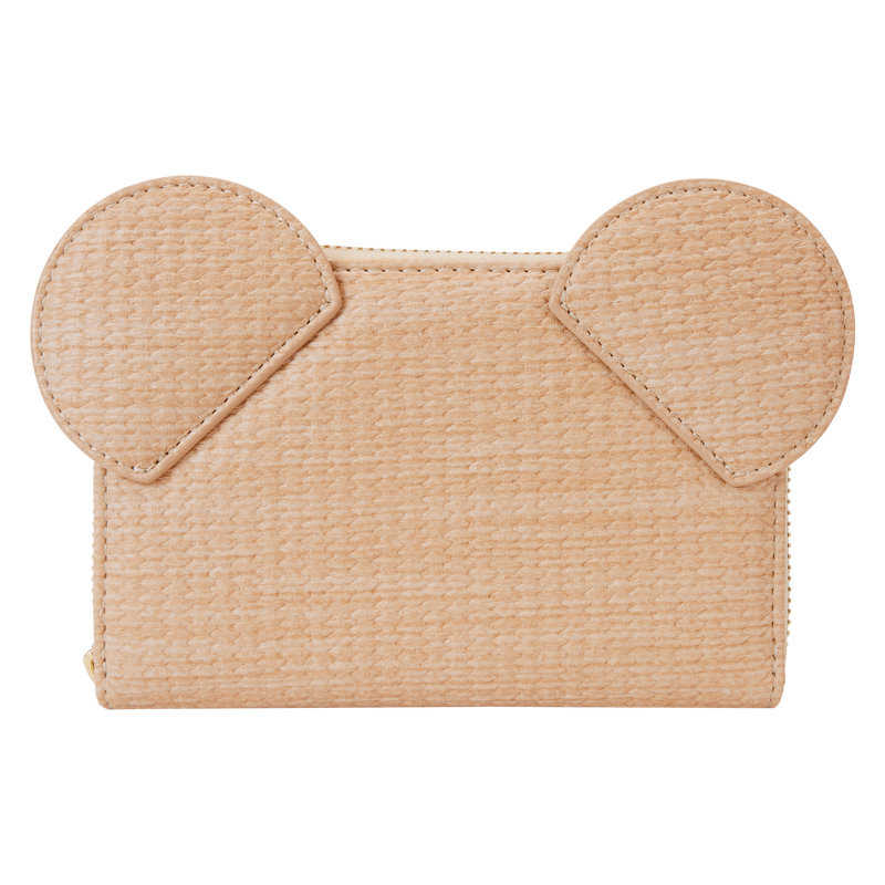 Mickey Mouse Woven Rattan Texture Zip Around Wallet by LoungeFly