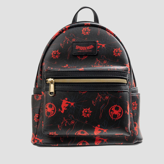 Load image into Gallery viewer, Miles Morales (Spider-Man: Across the Spider-Verse) Marvel AOP EE Exclusive Mini Backpack by Loungefly

