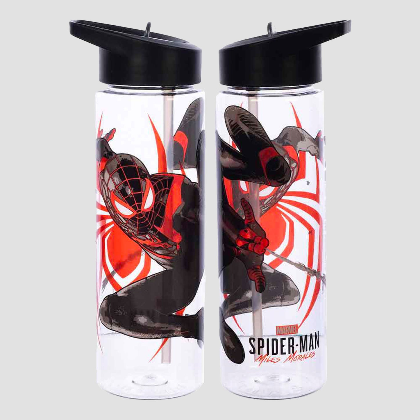 Dual Spider-Man Miles Morales & Venom Head Stainless Steel Water