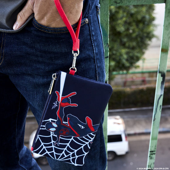 Miles Morales Spider-Verse Nylon Wristlet by LoungeFly
