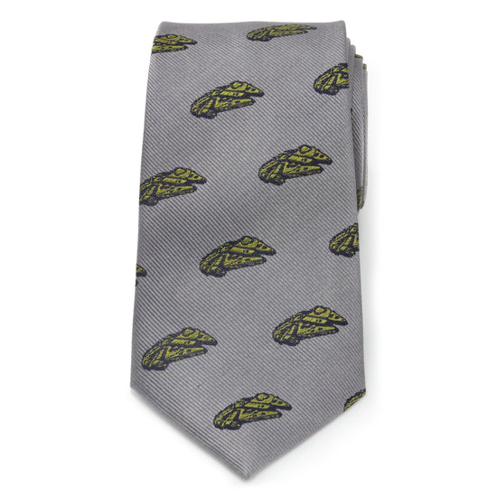 Millennium Falcon (Gray & Olive Green) Star Wars Fine Neck Tie