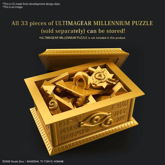 Load image into Gallery viewer, Millennium Puzzle Gold Sarcophagus (Yu-Gi-Oh) UltimaGear Model Kit
