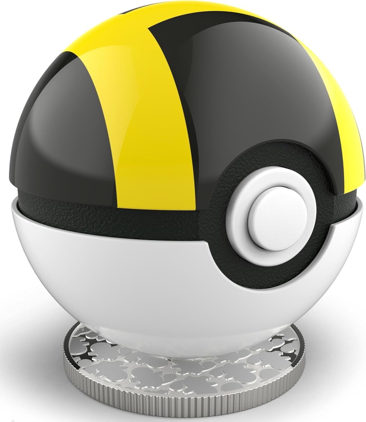 The Wand Company Mini Ultra Ball Authentic Replica - Realistic, Electronic, Die-Cast Poké Ball with Display Stand Light Features 