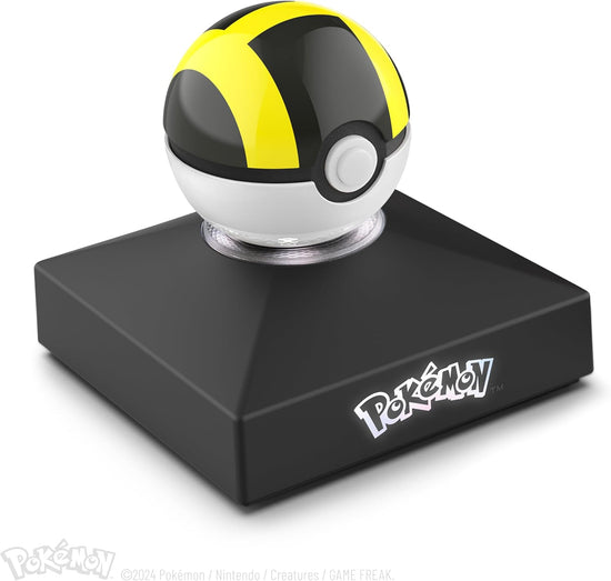 The Wand Company Mini Ultra Ball Authentic Replica - Realistic, Electronic, Die-Cast Poké Ball with Display Stand Light Features 