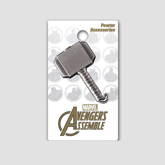 Load image into Gallery viewer, Thor&amp;#39;s Hammer Mjolnir (Avengers) Marvel Deluxe Pewter Pin
