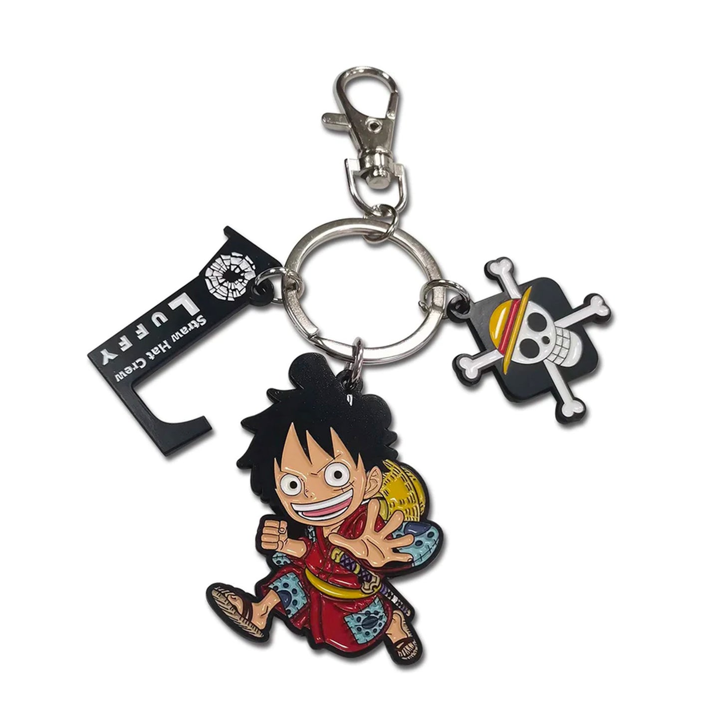 One Piece Monkey D. Luffy Enamel Multi-Charm Keychain