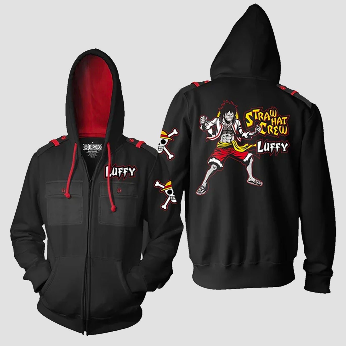 Monkey D. Luffy (One Piece) Military Style Premium Hoodie