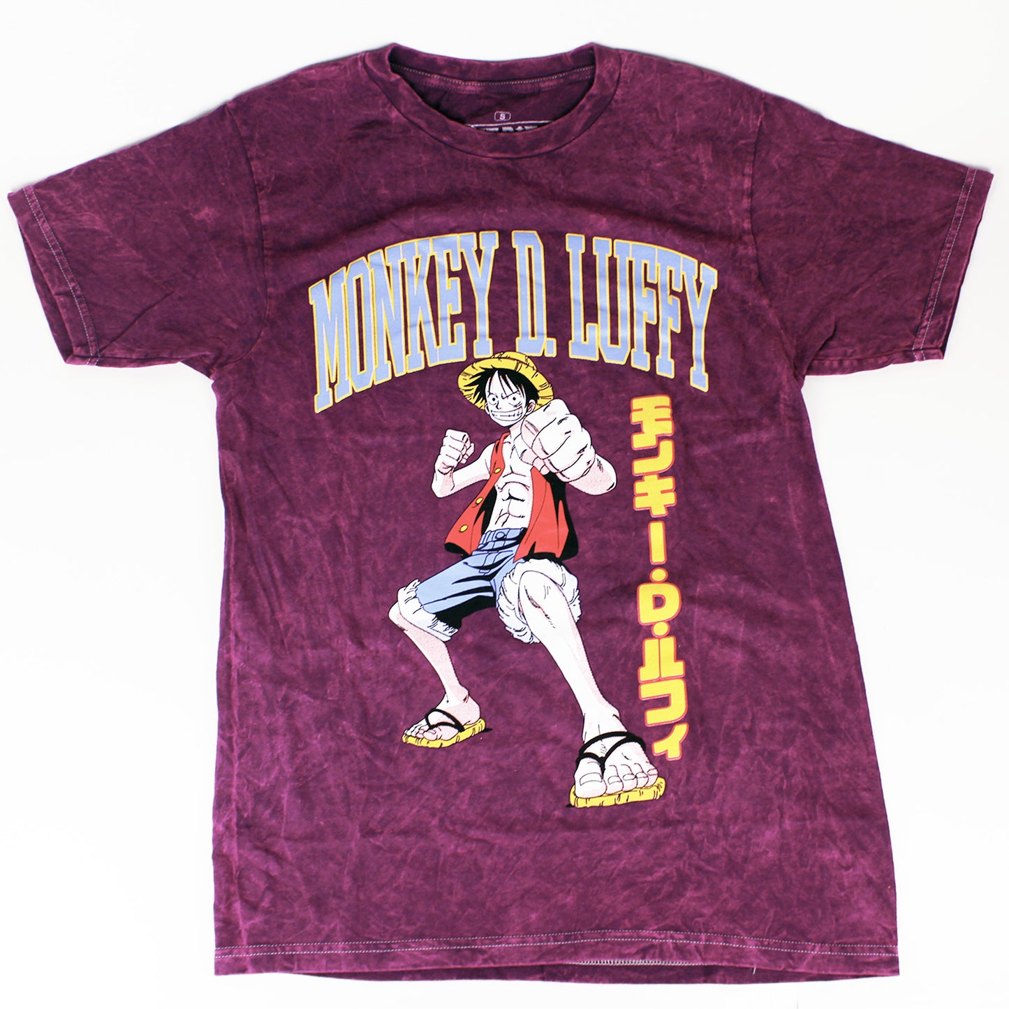 Monkey D. Luffy One Piece Red Mineral Wash Shirt