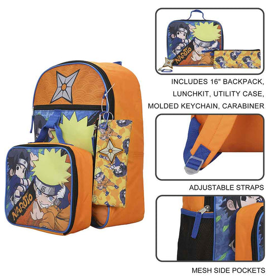 Naruto Youth Backpack 5 Piece Set