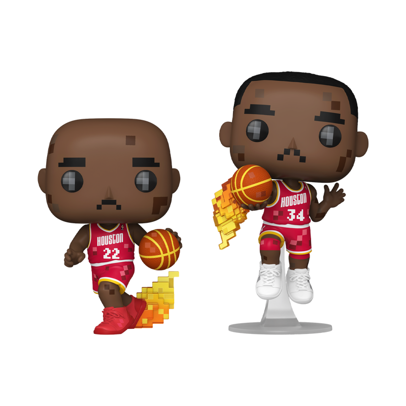 NBA Jam Clyde Drexler and Hakeem Olajuwon 2-Pack Funko Pop!