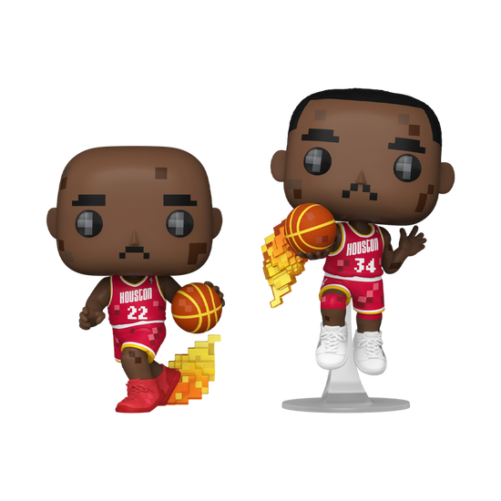 NBA Jam Clyde Drexler and Hakeem Olajuwon 2-Pack Funko Pop!