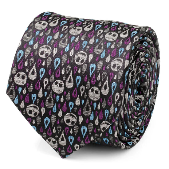 Nightmare Before Christmas Patterned Silk Necktie